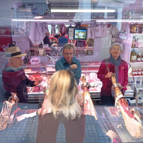 A la dégustation du fameux jambon